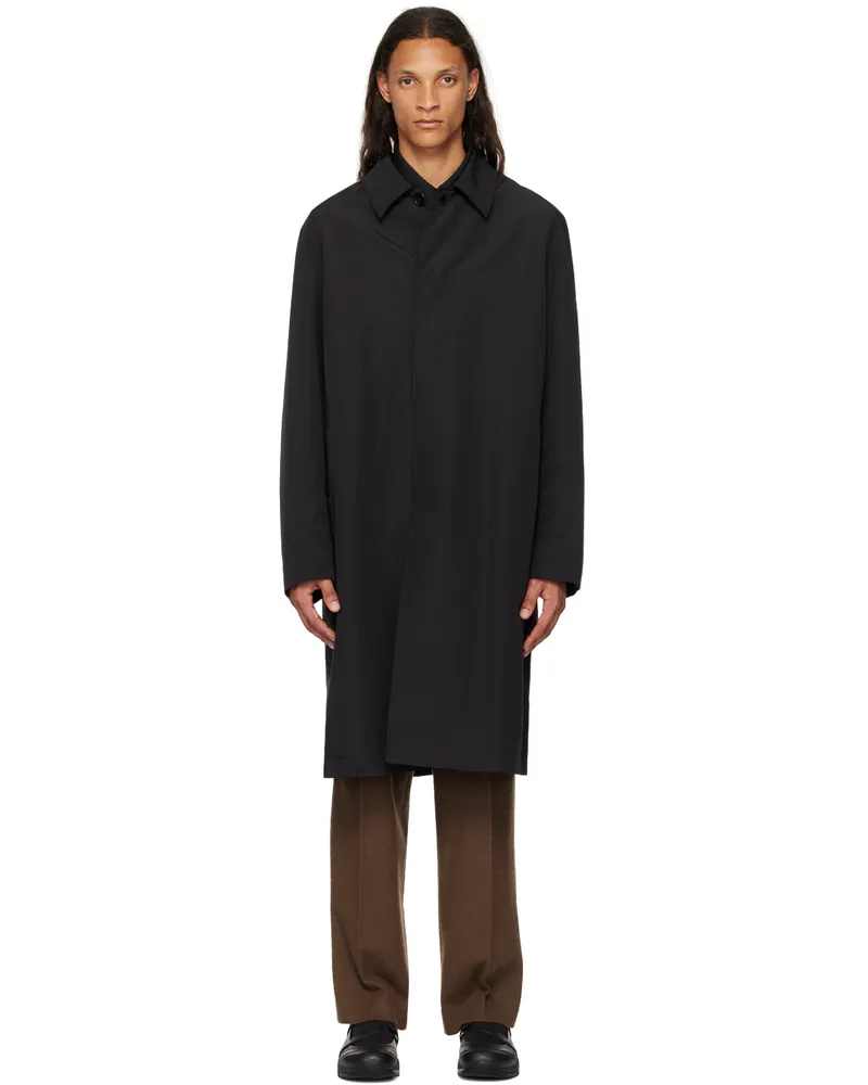 Róhe Black Relaxed Coat 001