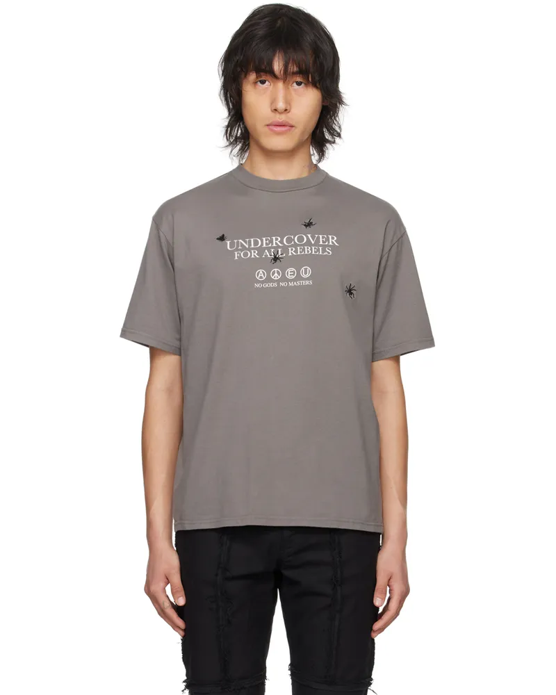 Undercover Gray 'No Gods No Masters' T-Shirt Gray