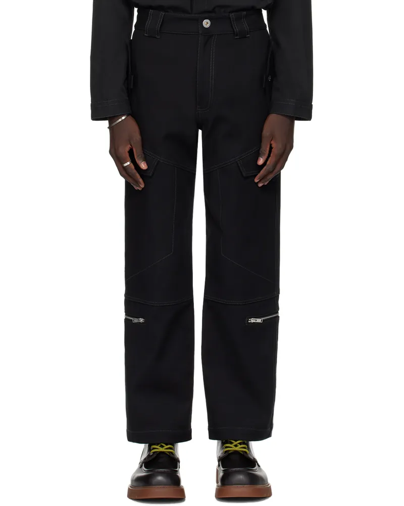 Dion Lee Black Tactical Cargo Pants Black