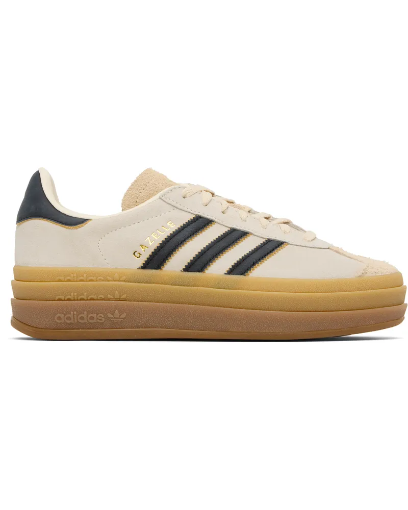 adidas Beige & Black Gazelle Bold Sneakers Cream