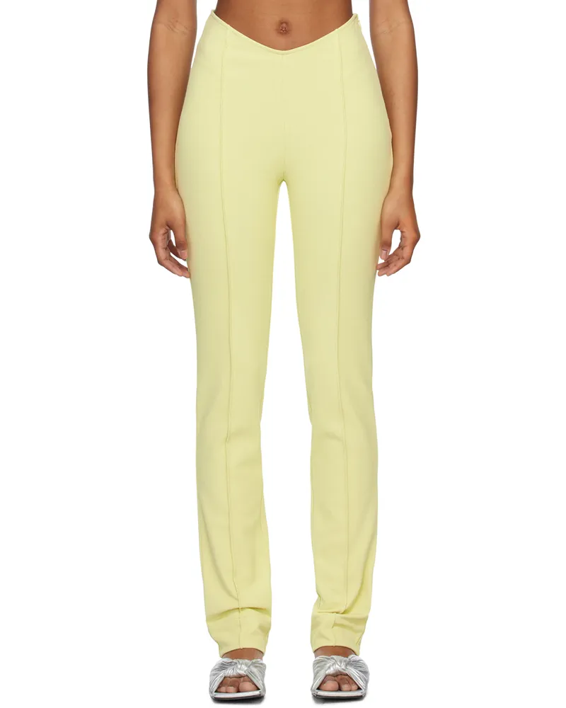Ganni Green Slim-Fit Trousers 769