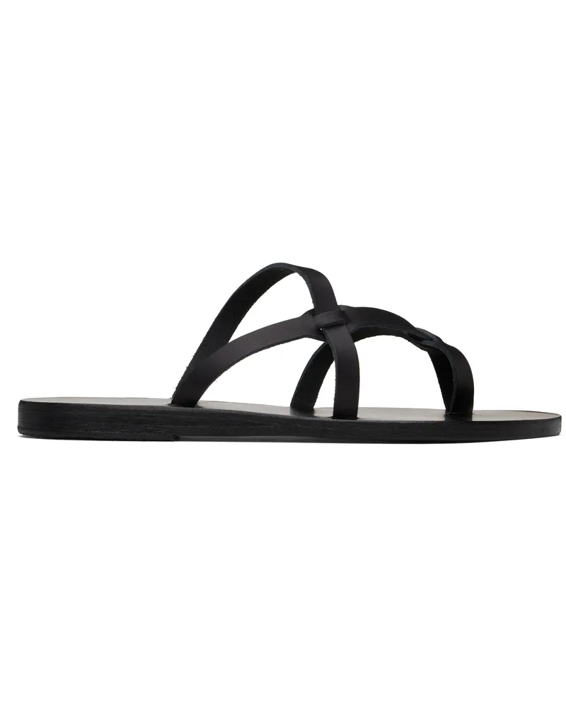 Ancient Greek Sandals Black Armos Sandals Black