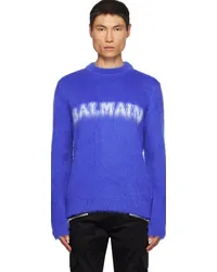 Balmain Blue Brushed Sweater Siu