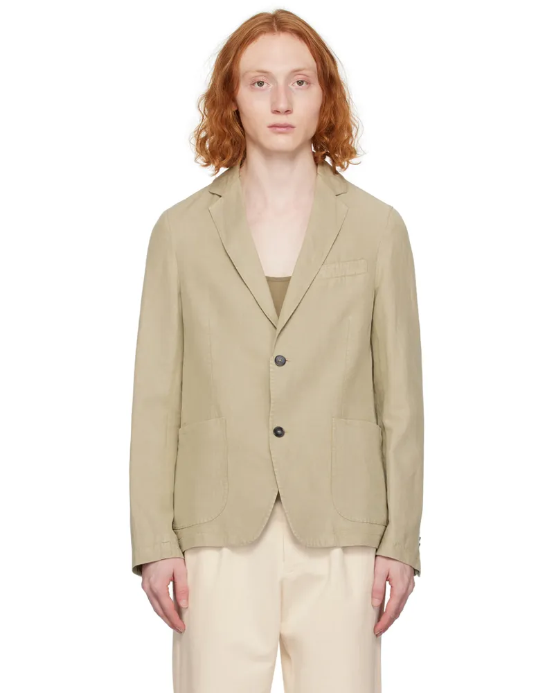 Officine Generale Taupe Nehemia Blazer Almond