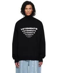 VETEMENTS Black Jacquard Sweater Black