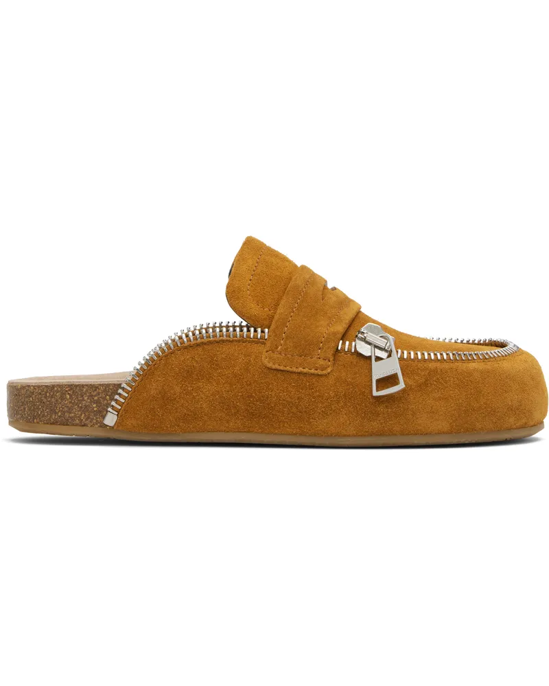 J.W.Anderson Tan Leather Biker Slip-on Loafers 640