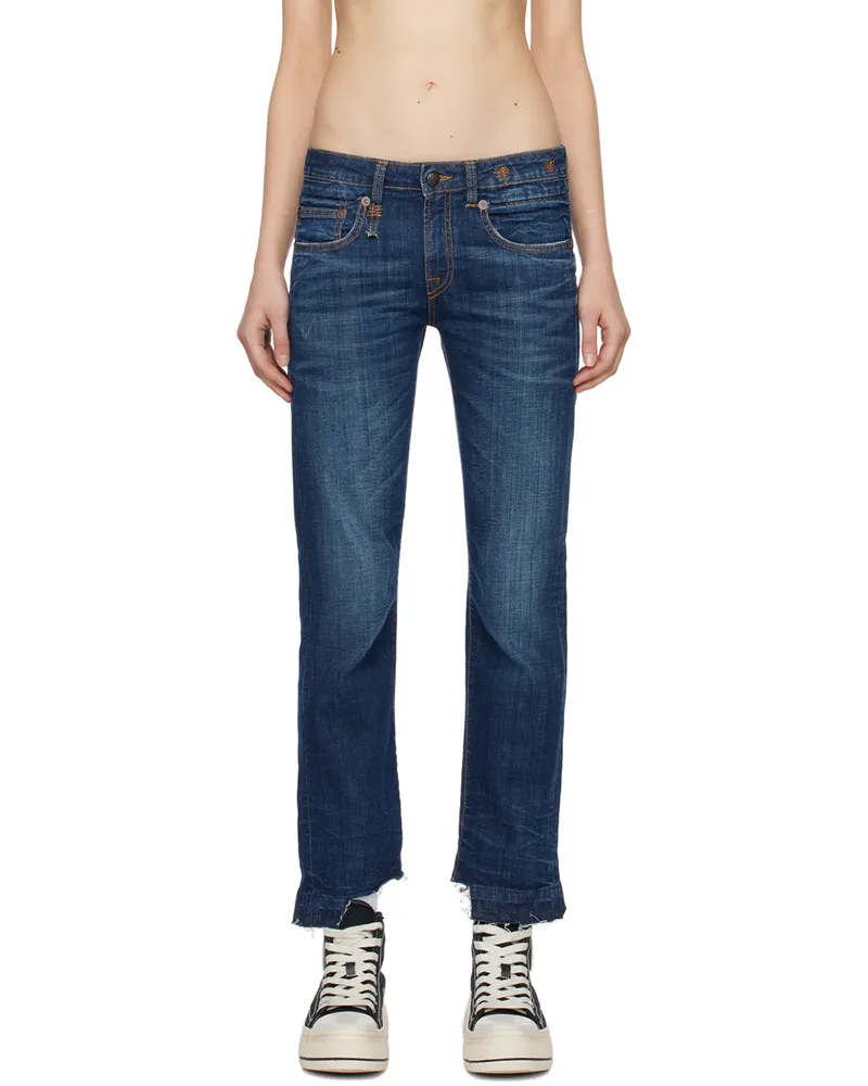 R13 Indigo Boy Straight Jeans Howell