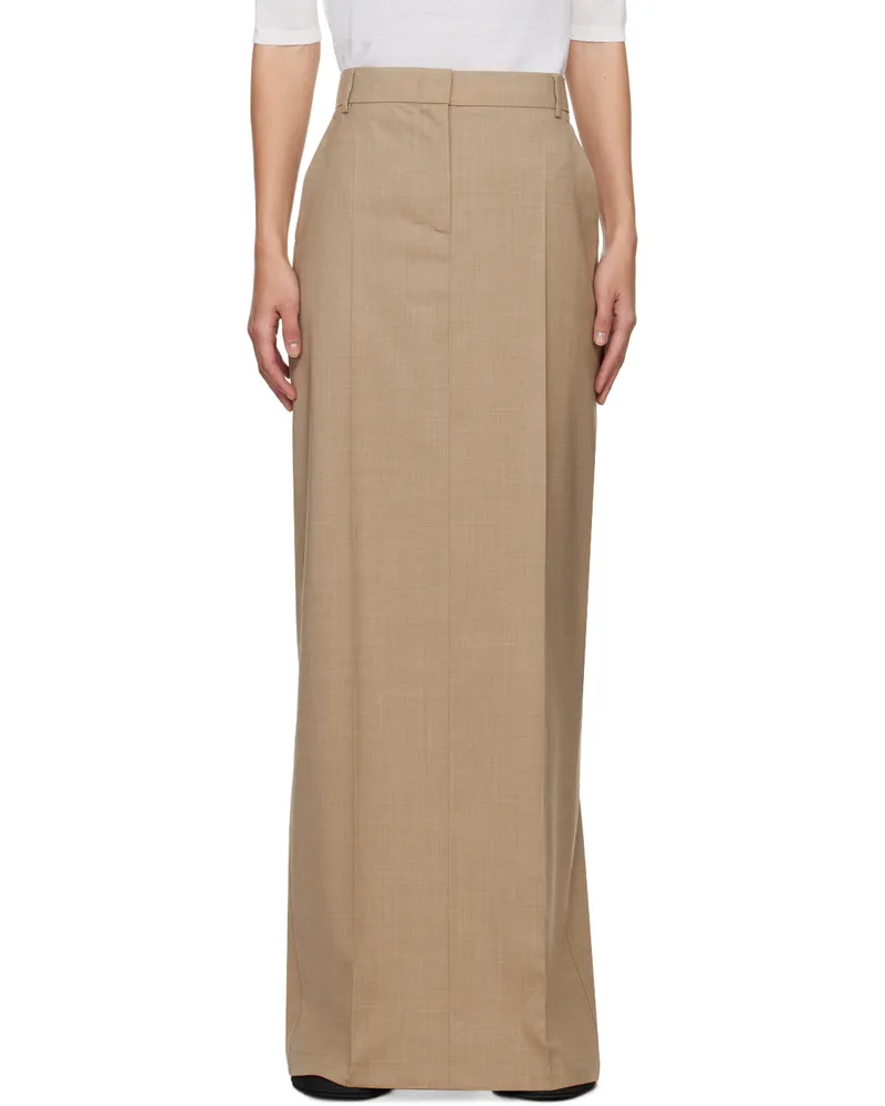Max Mara Beige Circeo Maxi Skirt 5