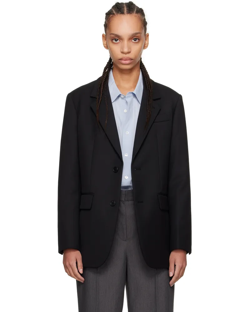 Dunst Black 2-Button Wool Blazer Black