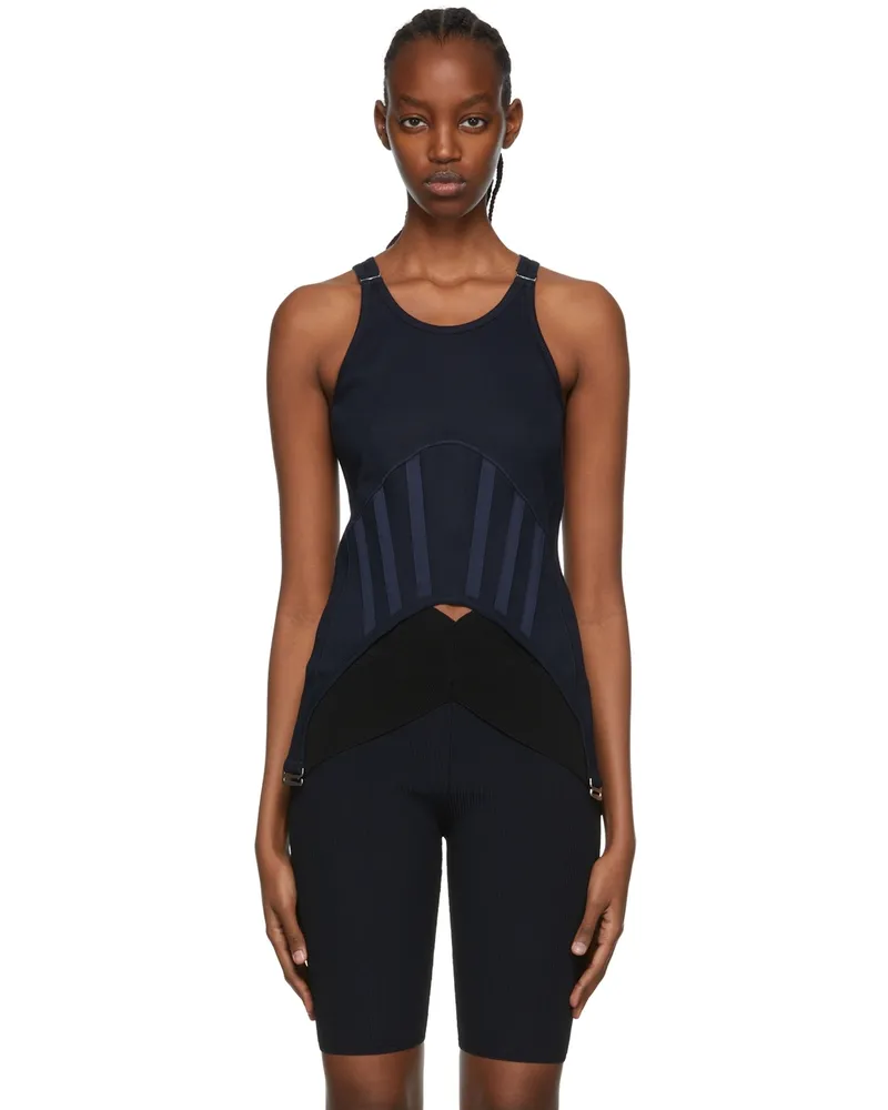 Dion Lee Navy Organic Cotton Tank Top Navy