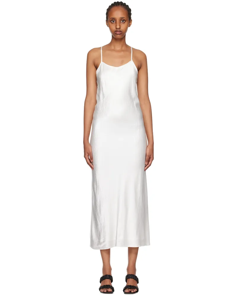 THIRD FORM White Crush Bias Maxi Dress White