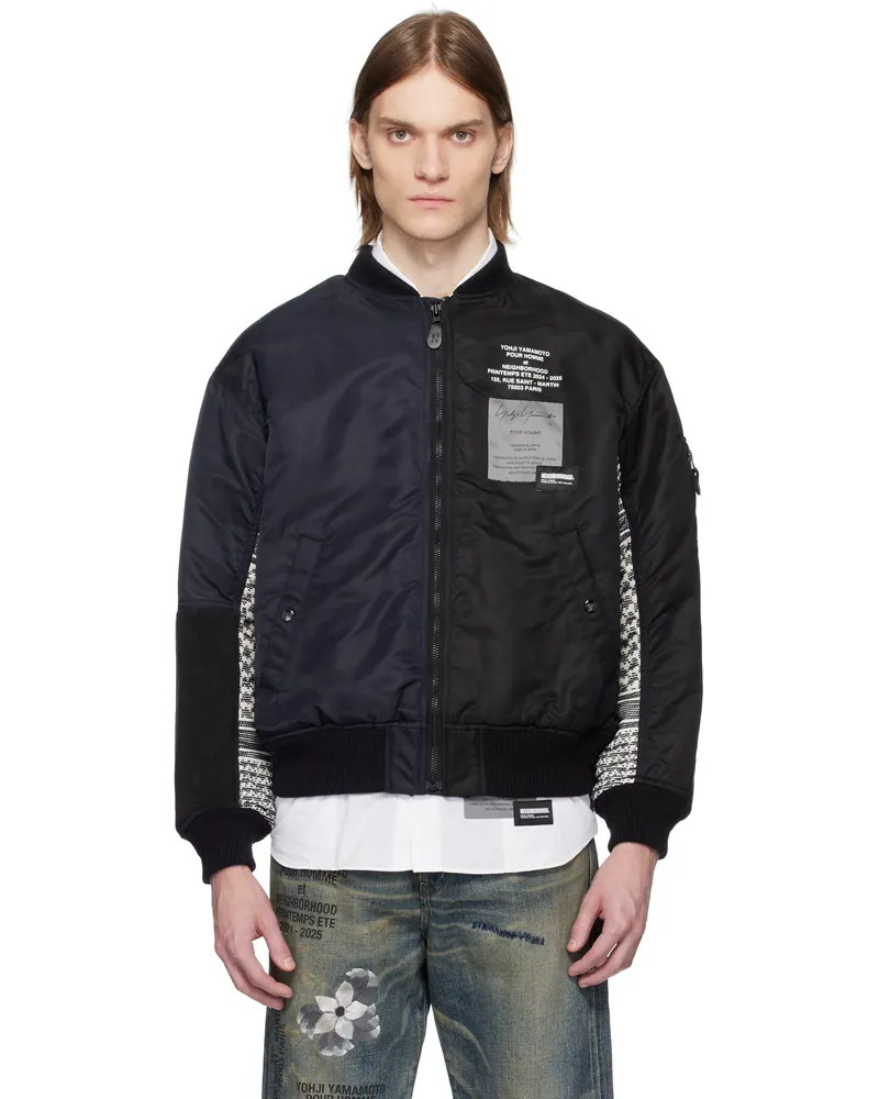Yohji Yamamoto Black NEIGHBORHOOD Edition MA-1 Bomber Jacket 1