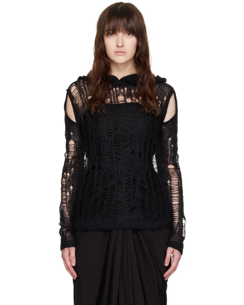 Rick Owens Black Porterville Spider Hoodie 09