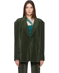 VAILLANT Green Oversized Blazer Dark