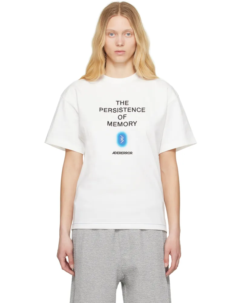 Adererror White Blue Net Product. 49 T-shirt Off