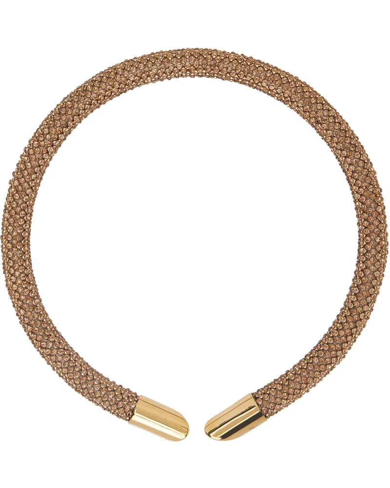 Paco Rabanne Gold Pixel Tube Choker Necklace M705