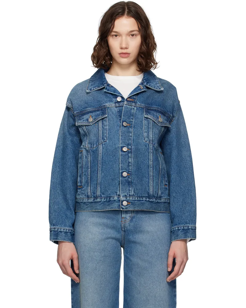 Maison Margiela Blue Cutout Denim Jacket 965