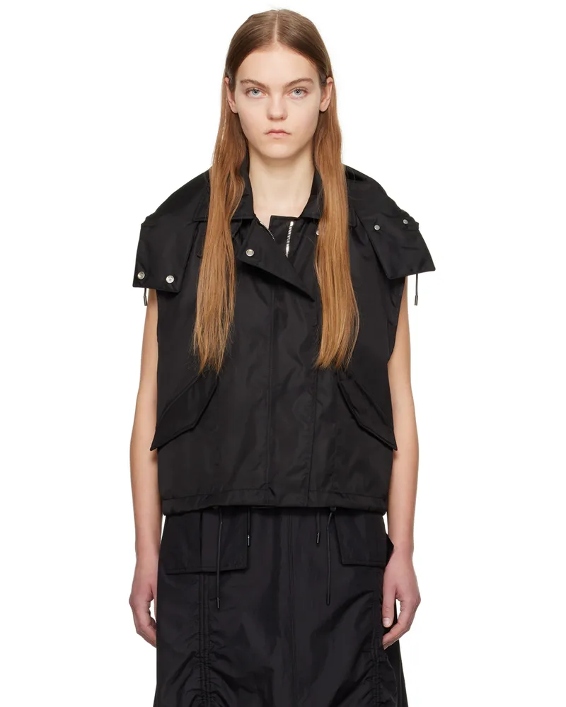 JUUN.J Black Hooded Vest 5
