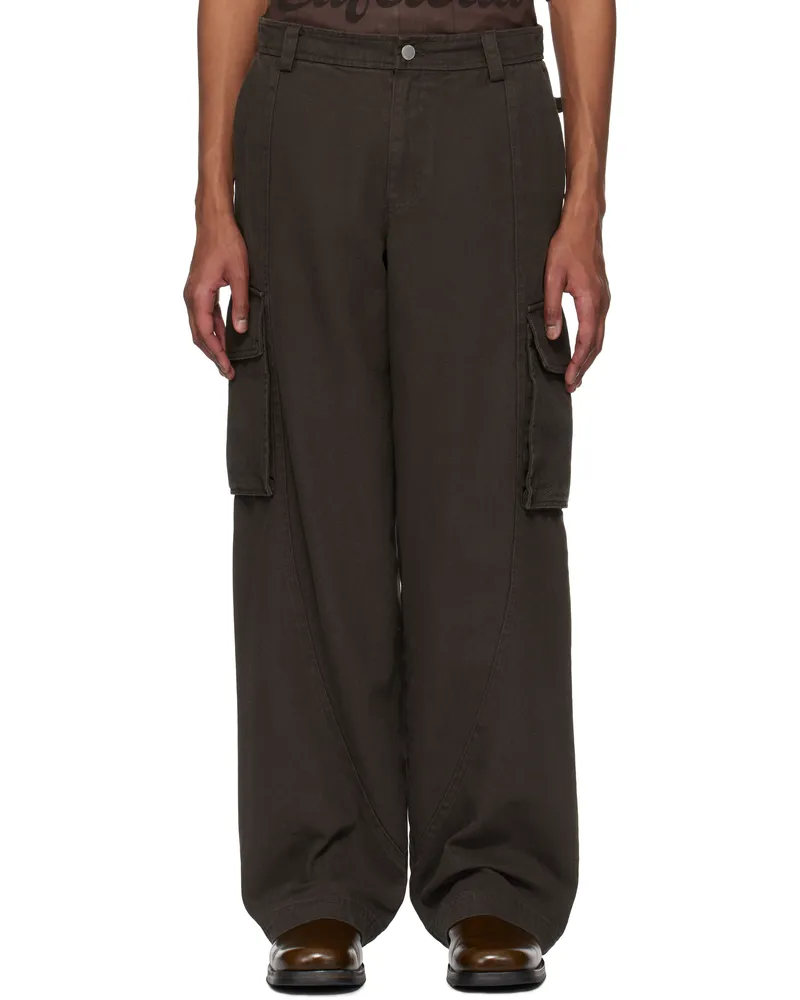Han Kjøbenhavn Brown Cotton Cargo Pants Dark