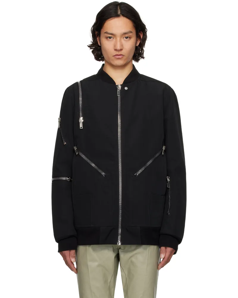 Rick Owens Black Hollywood Jumbo Headon Flight Jacket 09