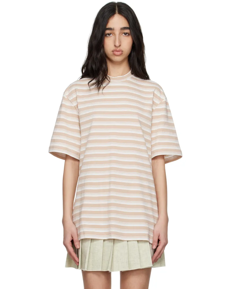 Paco Rabanne White & Beige Oversized T-shirt M268