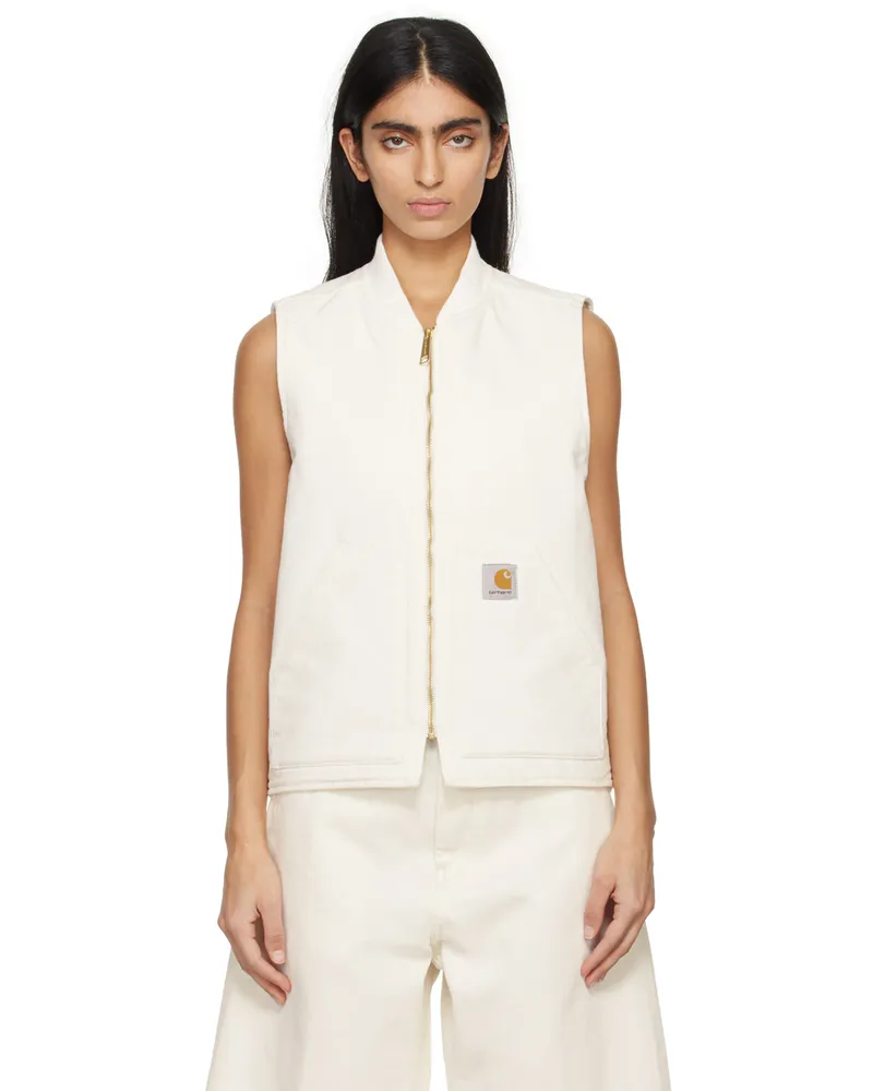 Carhartt WIP White Insulated Vest Wax