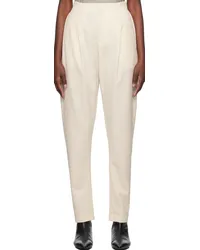 Issey Miyake Off-White High-Rise Trousers 02-off-white