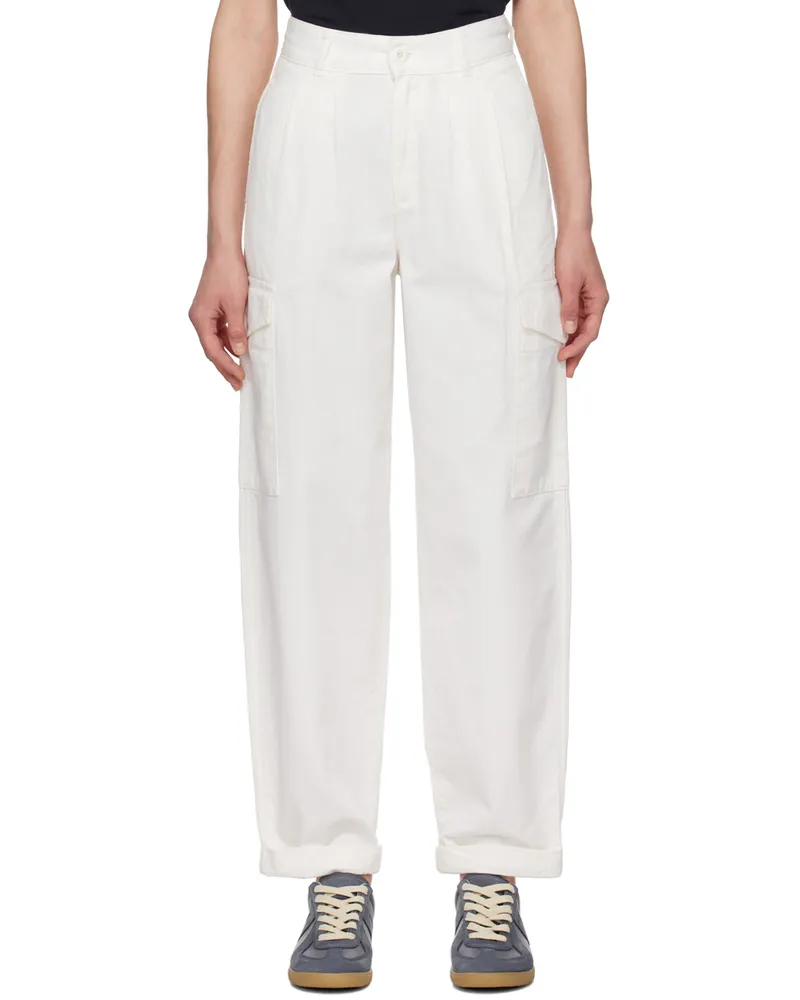 Carhartt WIP White Collins Trousers Wax
