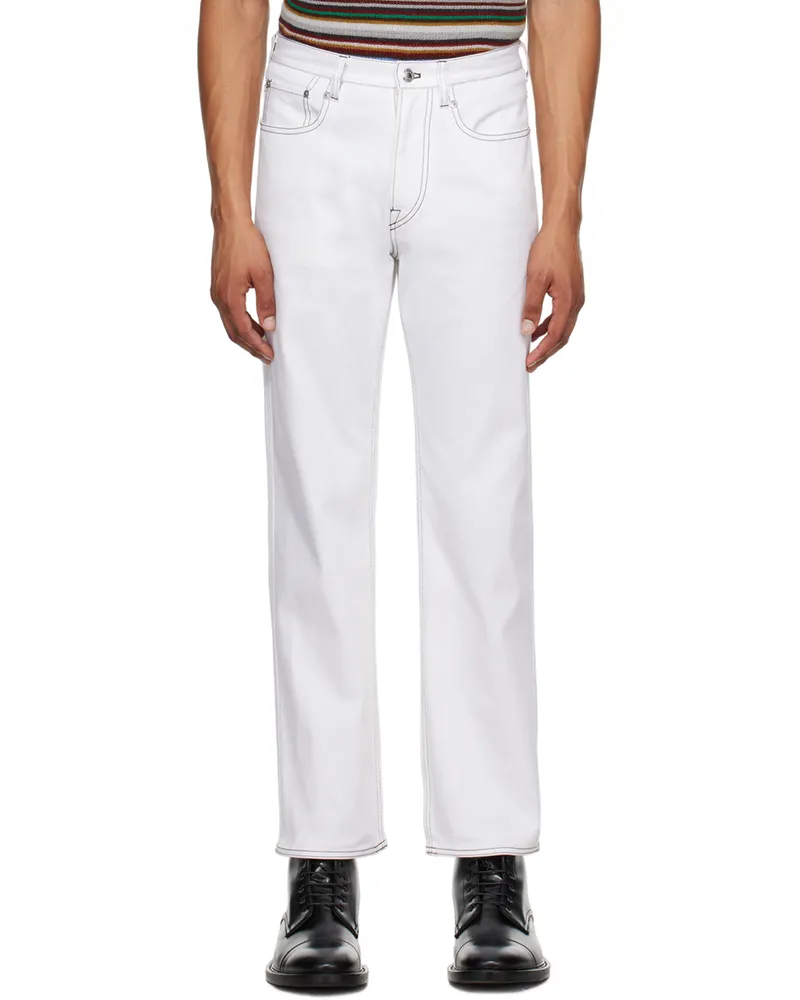 Paul Smith White Five-Pocket Jeans 01