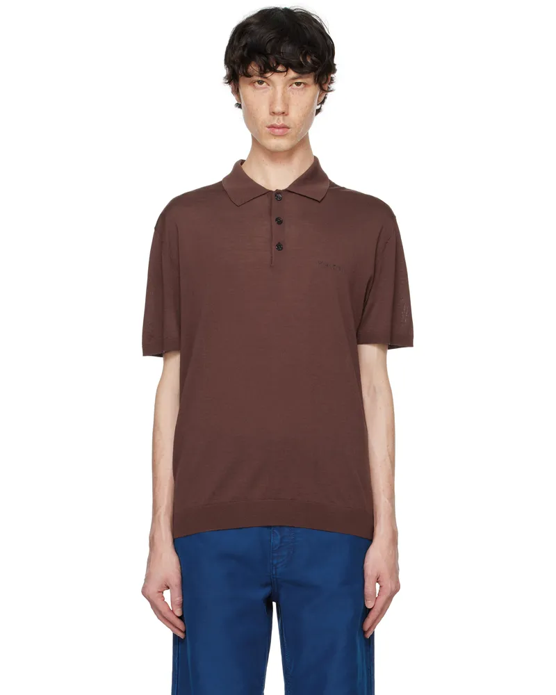 Marni Brown Fine Wool Polo 00m40