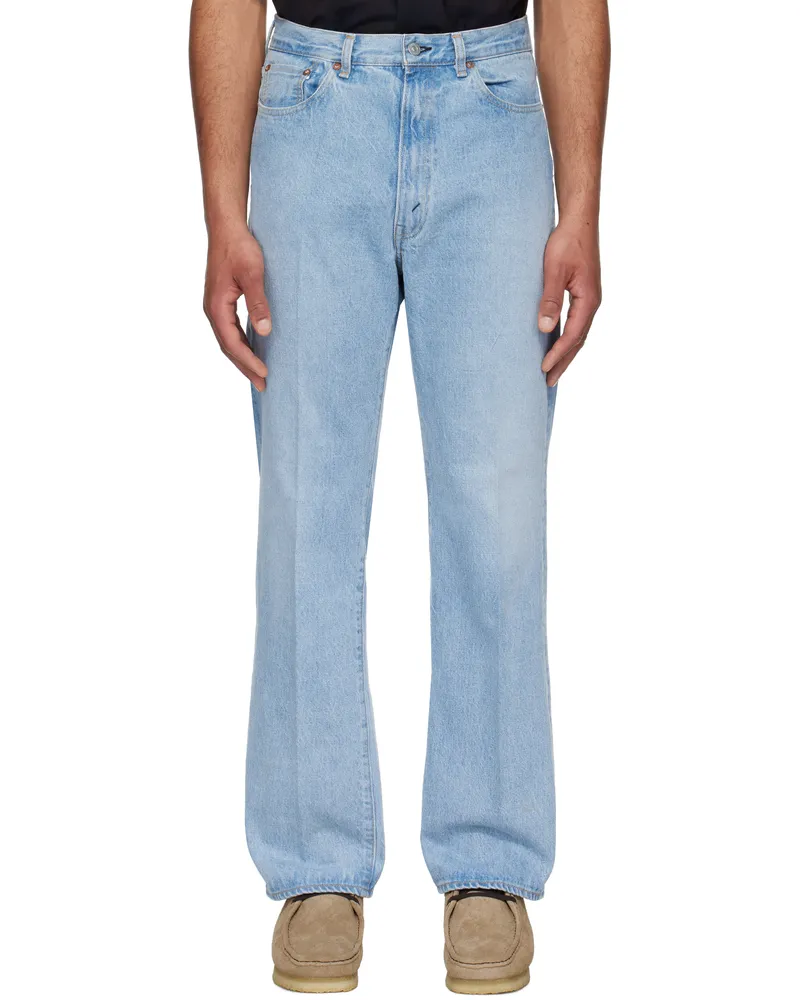 Kaptain Sunshine Blue Skate Shoecut Jeans Indigo