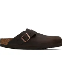 Birkenstock Brown Narrow Boston Soft Footbed Loafers Habana