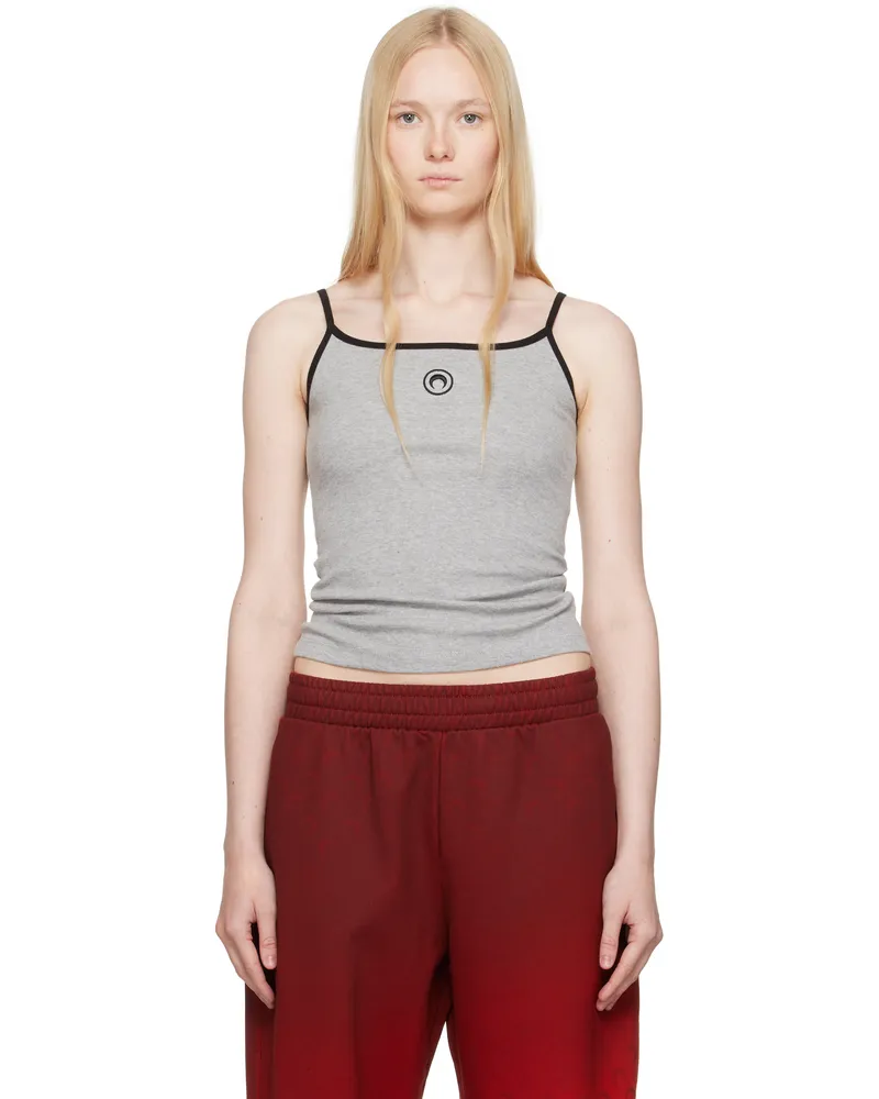 Marine Serre Gray Moon Logo Jersey Tank Top Gr50