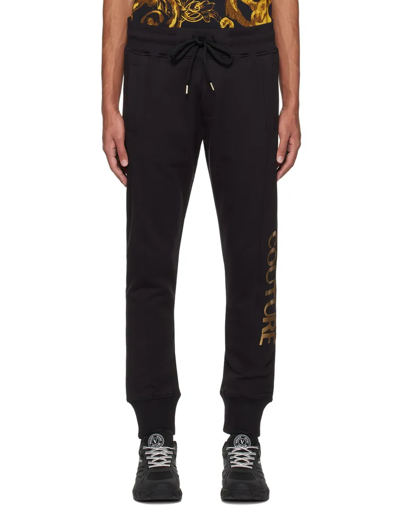 Versace Jeans Black Drawstring Sweatpants Eg89