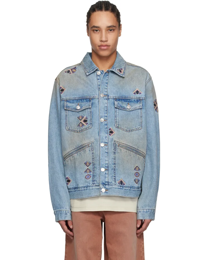 Isabel Marant Blue Jango Denim Jacket Blue
