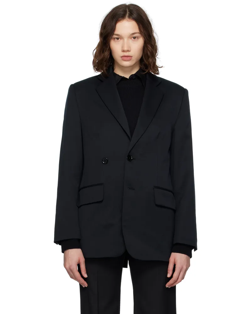 Maison Margiela Black Tailoring Wool Blazer 900