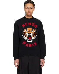 Kenzo Black Paris Lucky Tiger Sweater Black