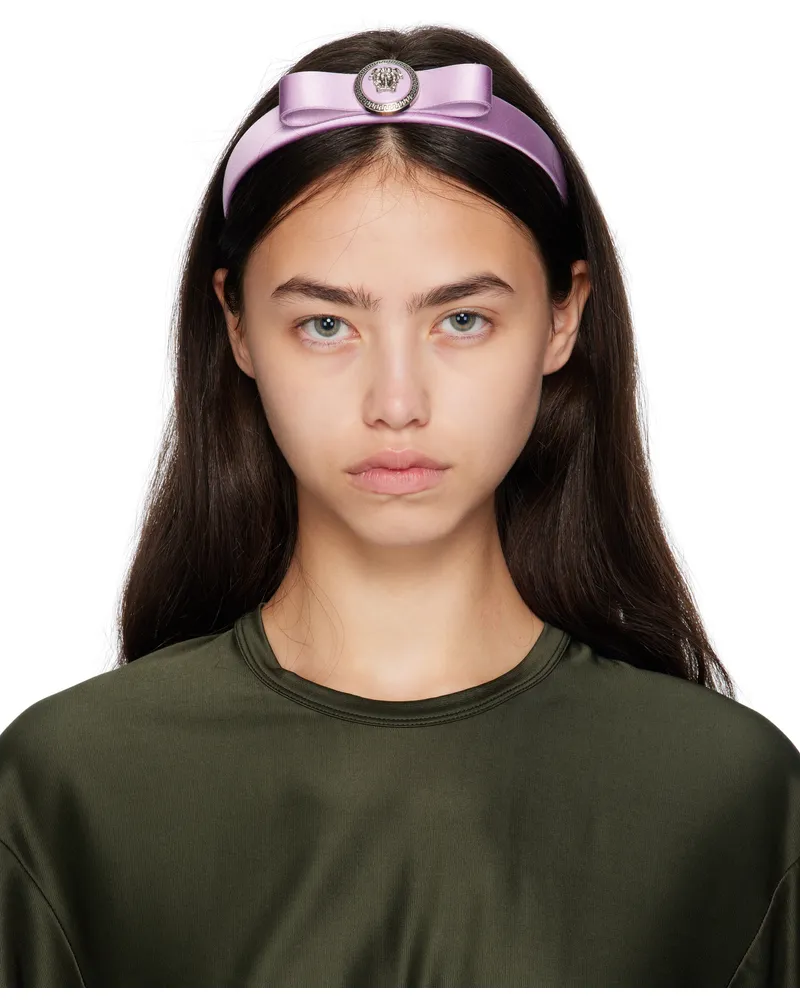 Versace Purple Gianni Ribbon Headband 1li90-dusty