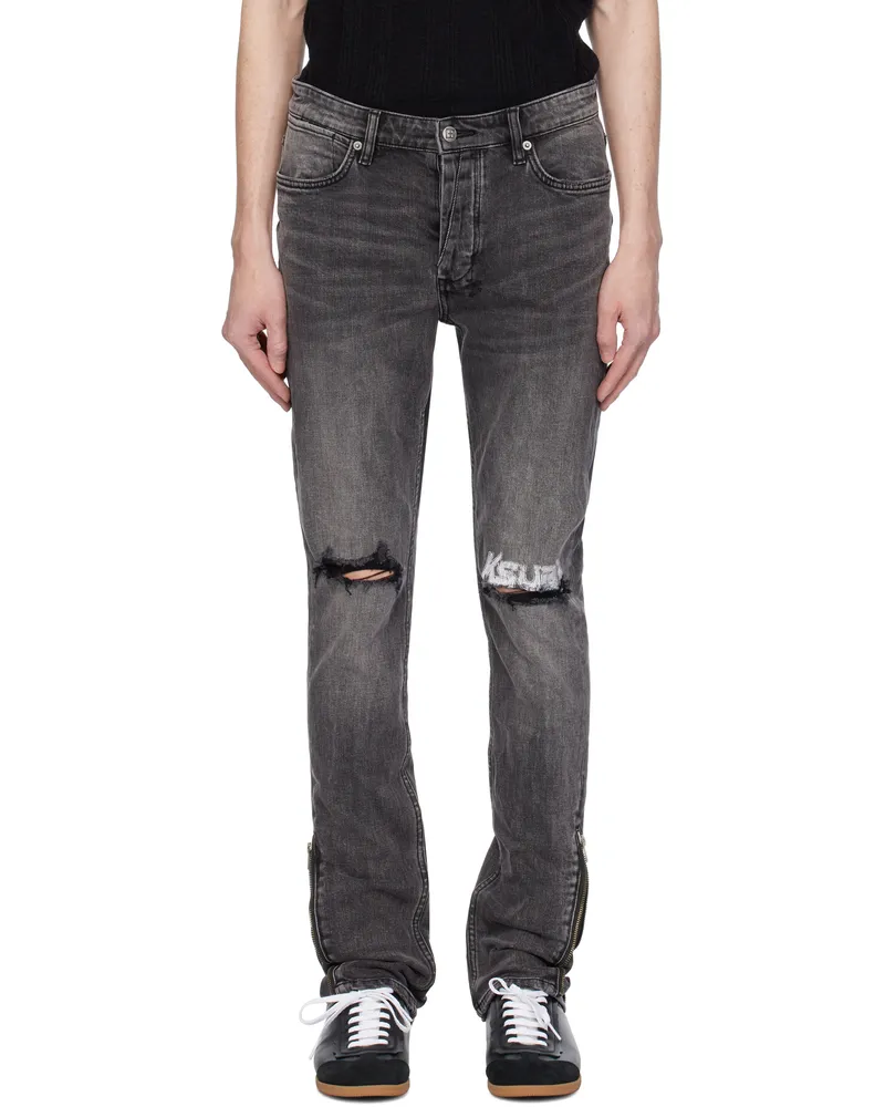 ksubi Gray Van Winkle Electric Chamber Jeans Black