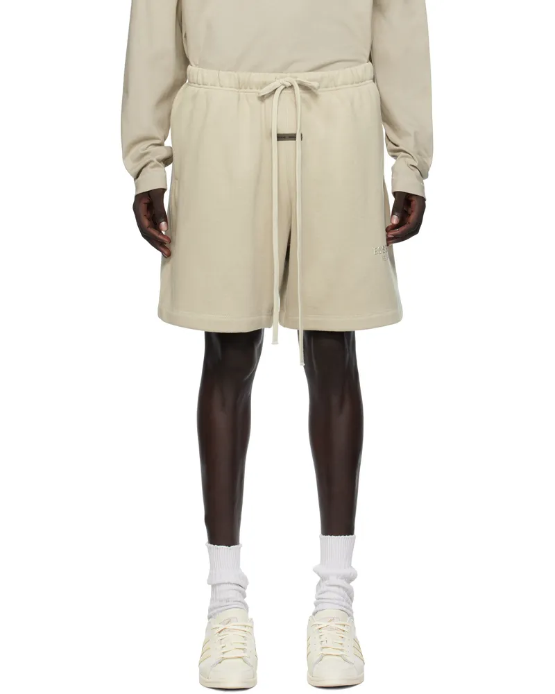 Fear of God Taupe Soccer Fleece Shorts Abbey
