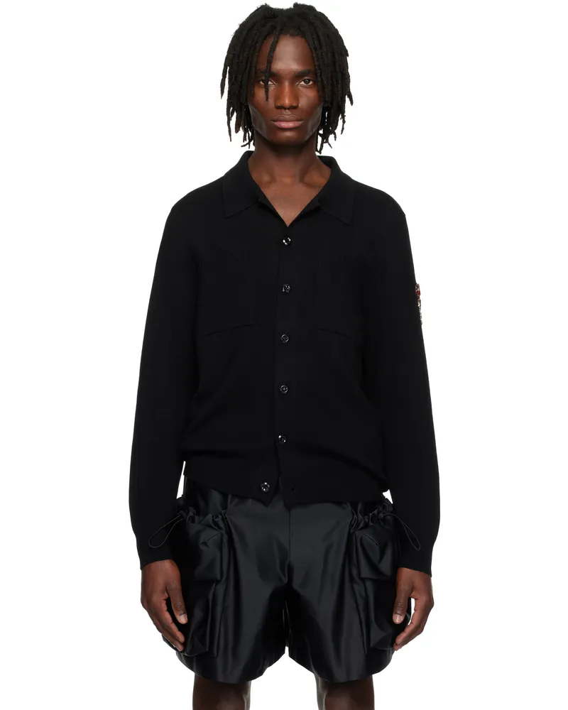 Simone Rocha Black Knit Workwear Cardigan Black