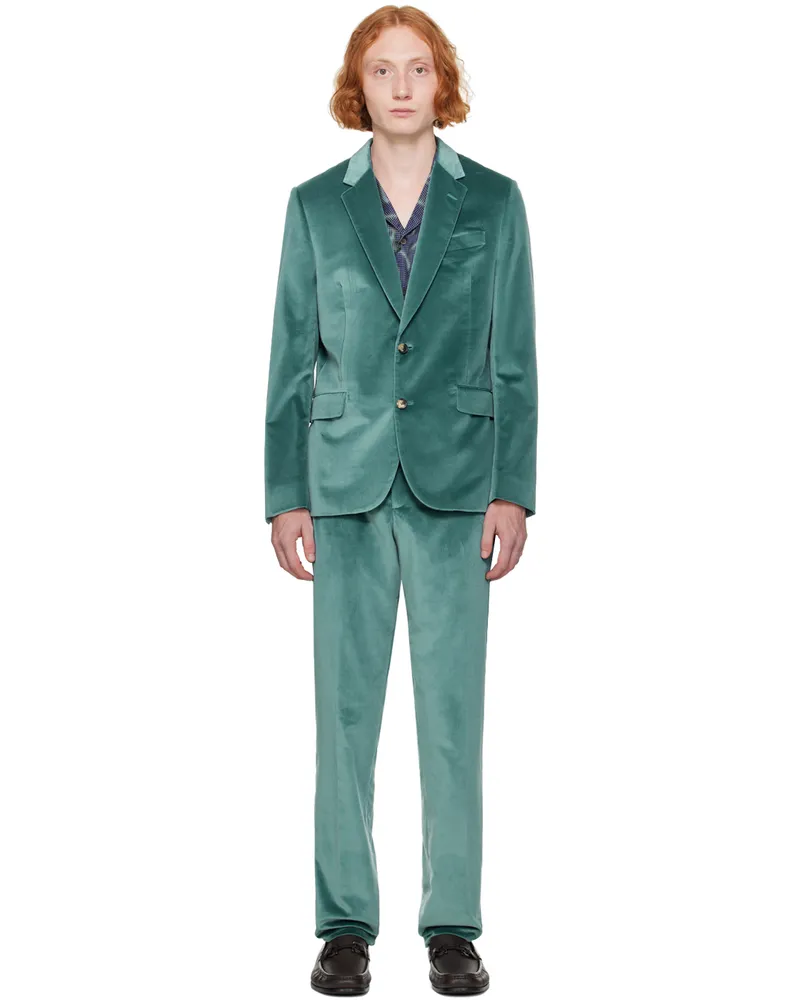Paul Smith Blue Single-Breasted Suit 43