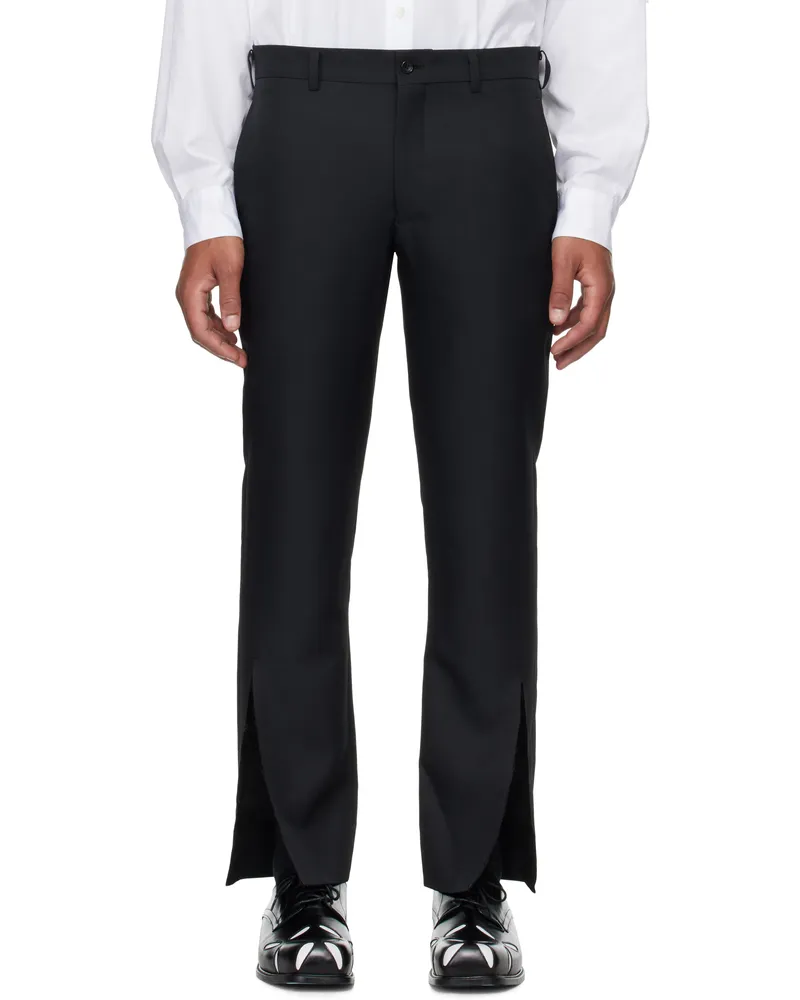 Comme des Garçons Black Gabardine Trousers Black