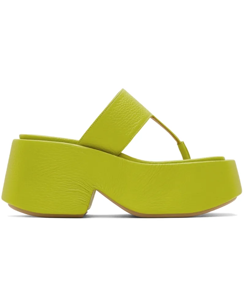 Marsèll Green Zeppo Infradito Wedge Sandals 788