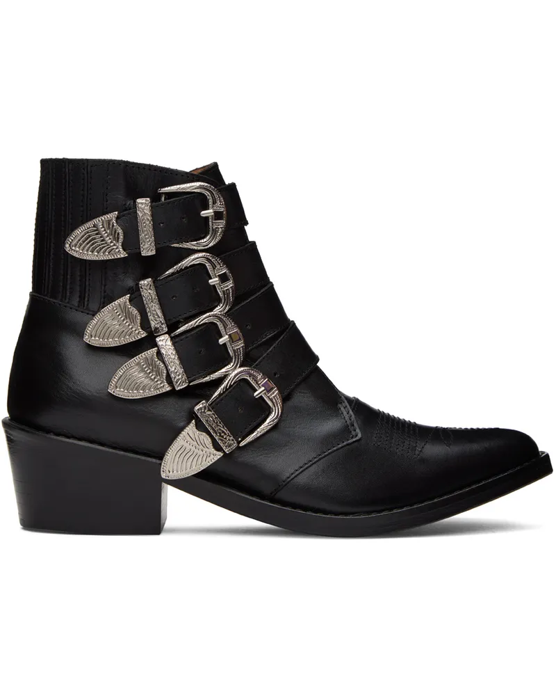 Toga Black Cowboy Boots Aj006
