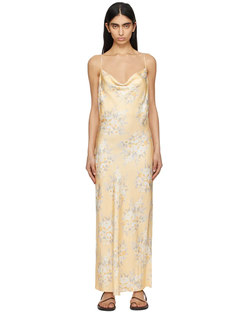 Holzweiler Orange Eila Print Midi Dress 1213