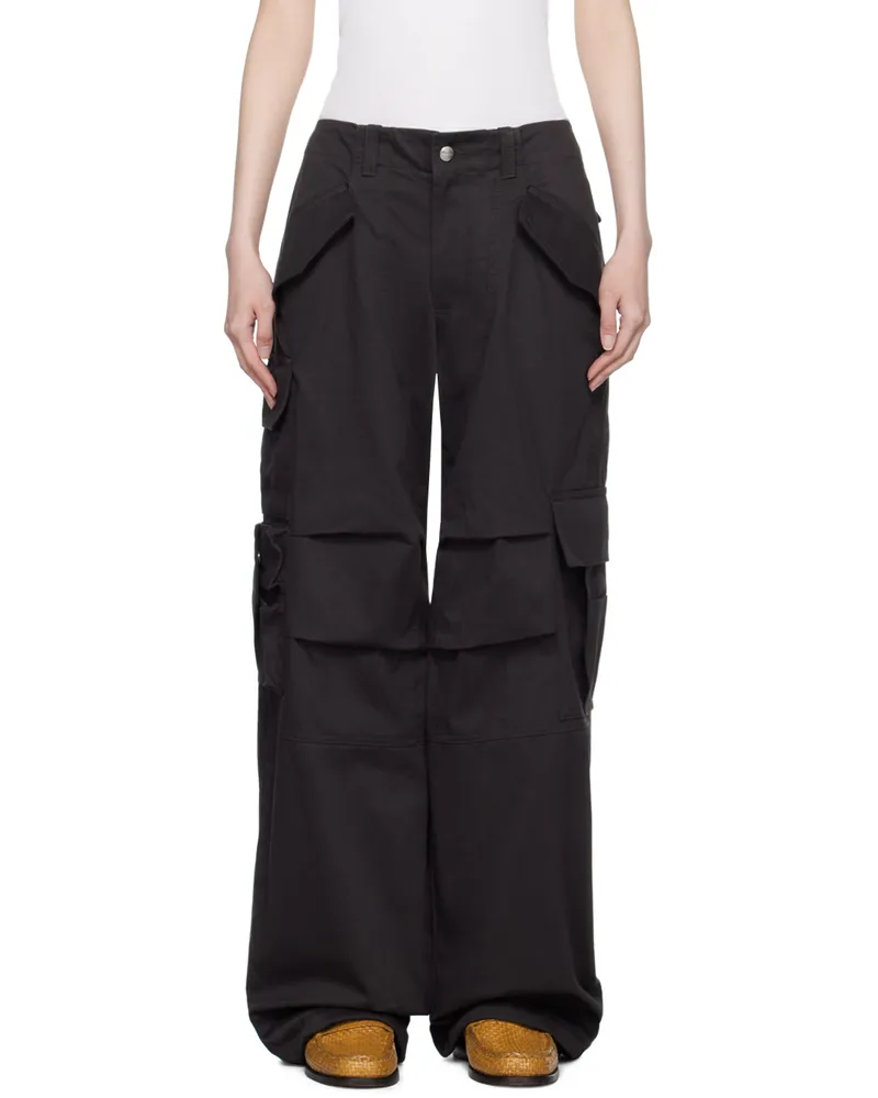 RHUDE Black Ceremonia Cargo Pants Black