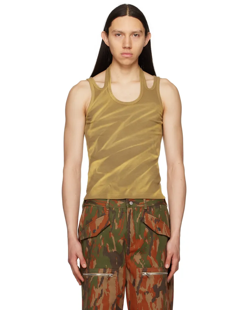 Dion Lee Tan Interlink Tank Top Washed