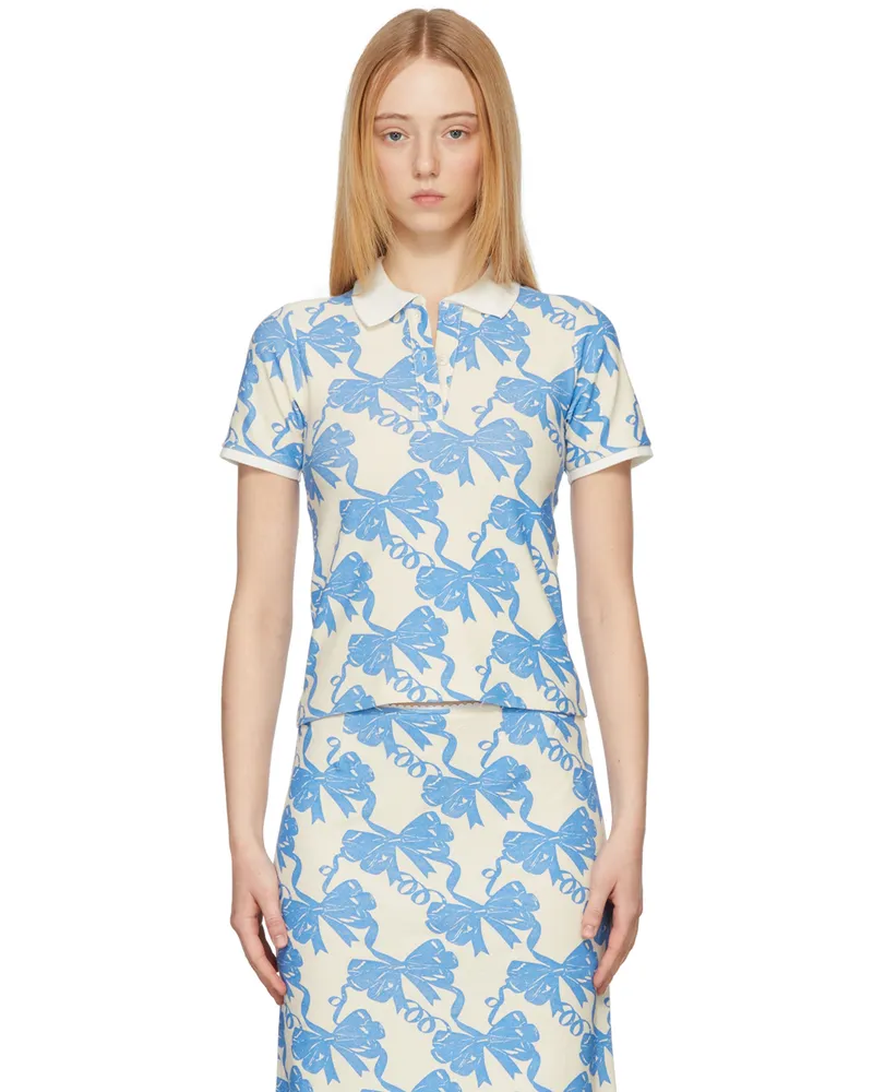Maisie Wilen Blue & Beige Au Fait Polo Ribbon