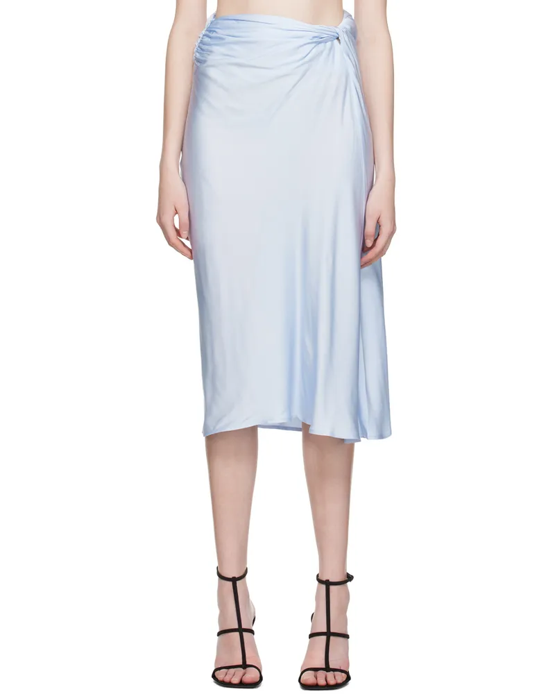 Beaufille Blue Vela Midi Skirt Powder